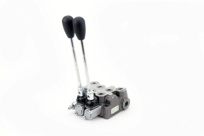 cb.020040-001 BLB BM20/2 902120 – Distribuitor hidraulic monobloc 2 secțiuni, 25 l/min, 250 bar, 2 manete, BSP. - imagine 1
